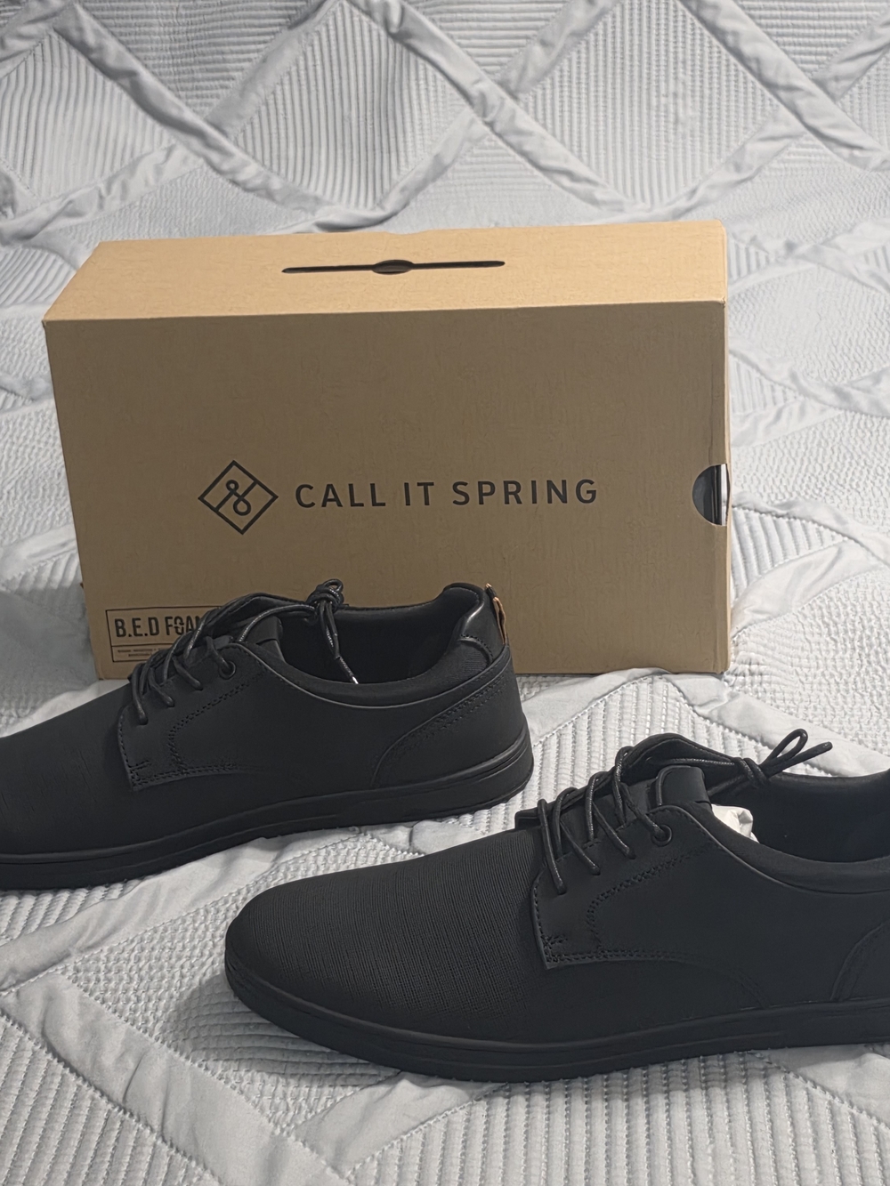 Call It Spring Wistman Casual 100% Vegan Black Oxford Shoes Men's Size 13 NEW